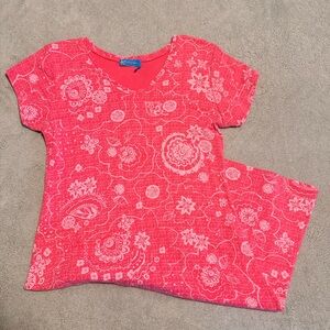 Fresh Produce Pink Paisley Dress Size Small One Pocket On Front/Missing Tag